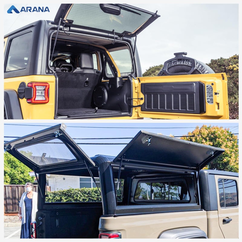 ARANA C16-09209 16 inch 38lb Gas Struts, 15.7 in 38# Camper Shell Shocks 419697 21577-002, 16" Truck Cap Struts Lift Support for Leer A.R.E Snugtop Topper Canopy Replacements C16-33309, 2Pcs - Image 5